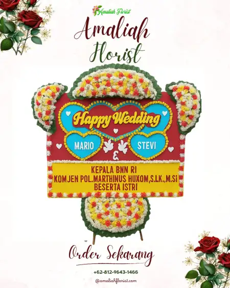 Papan Bunga Pernikahan Campaga